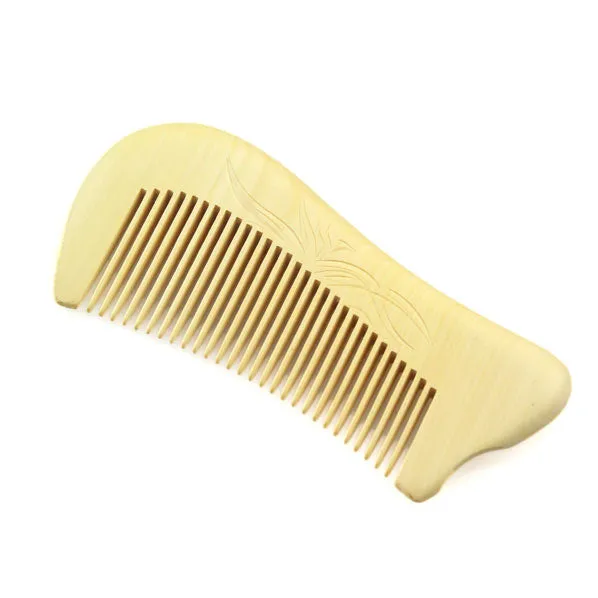 Crystalmood Relief Carved Seamless Boxwood Hair Comb Pawn 4.5"