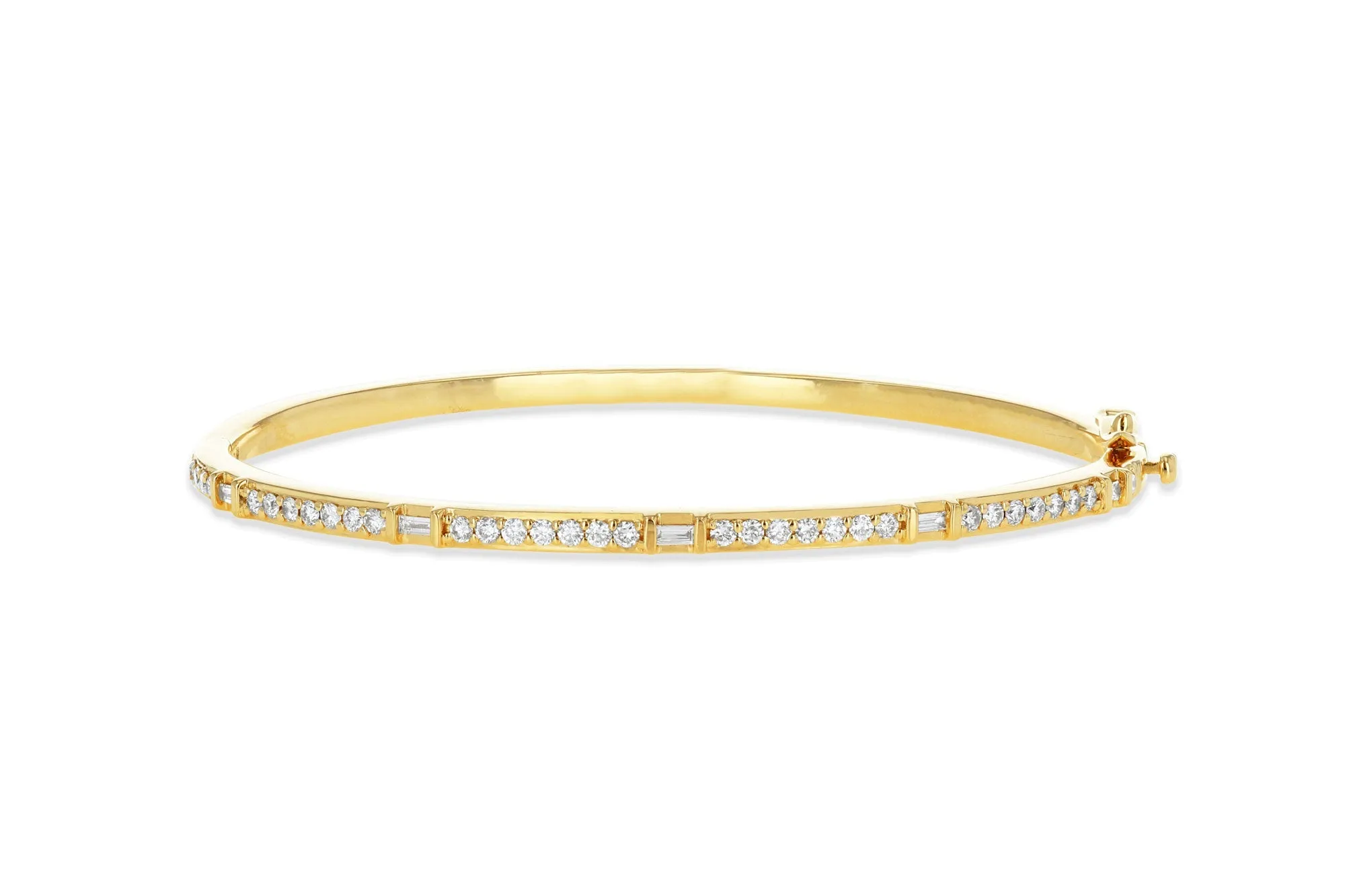 CT Baguette Bangle in Gold