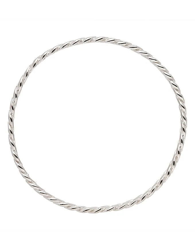 Curb Silver Bangle