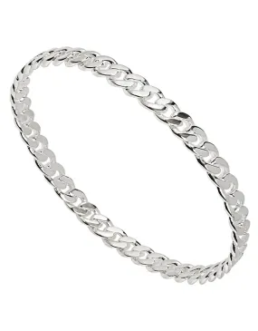 Curb Silver Bangle