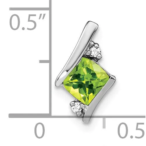 Cushion Cut Gemstone & Diamond Pendants