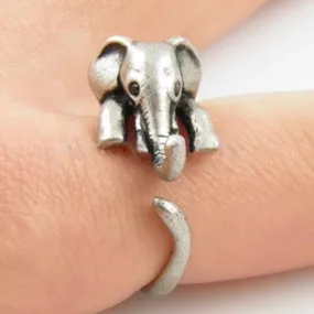 Dead Cute Adjustable Elephant Wrap Ring