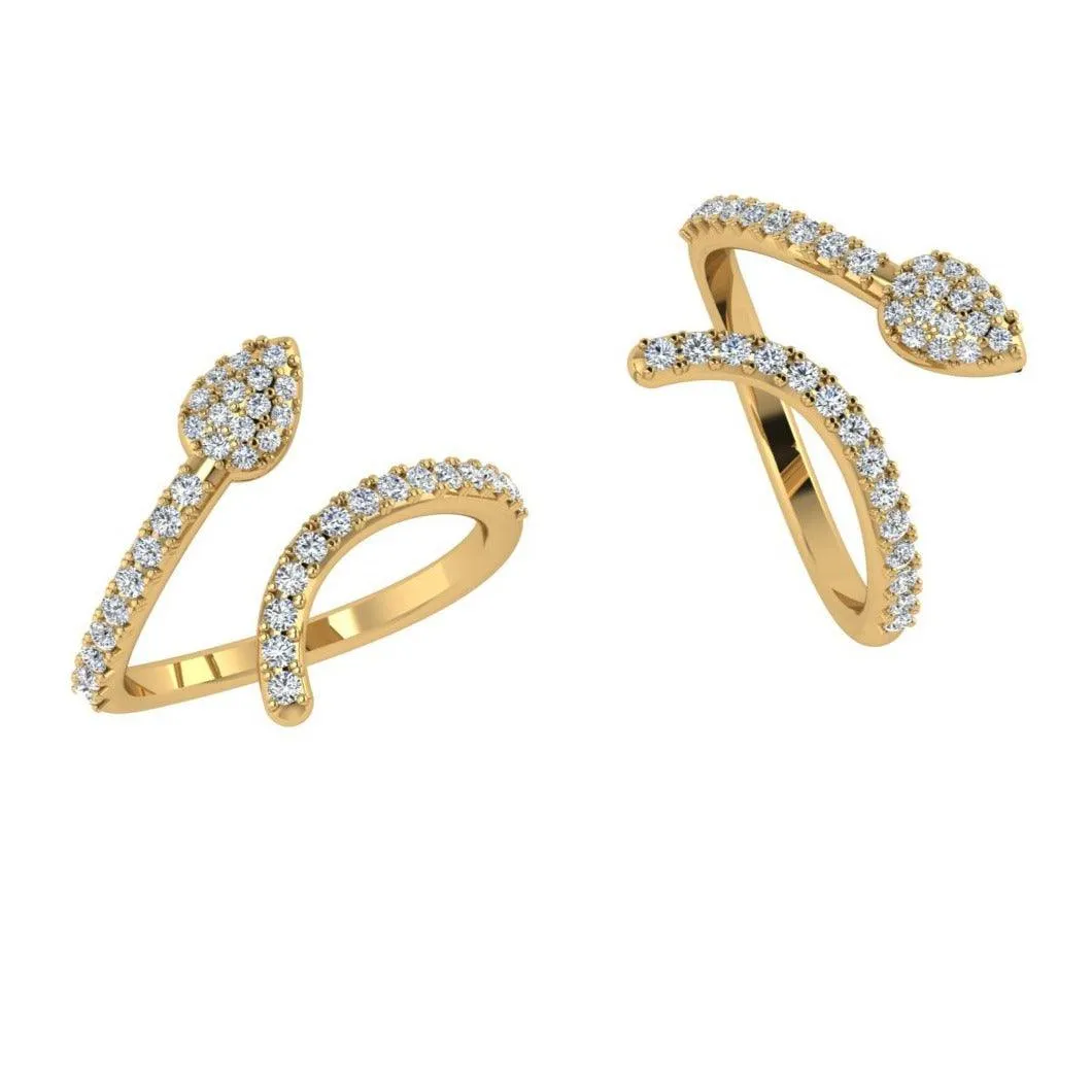 Diamond Snake Wrap Ring