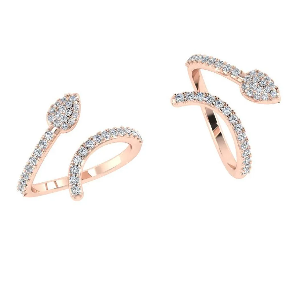 Diamond Snake Wrap Ring