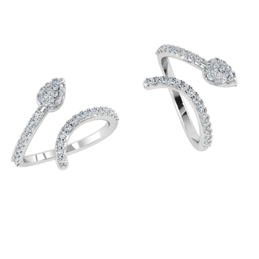 Diamond Snake Wrap Ring