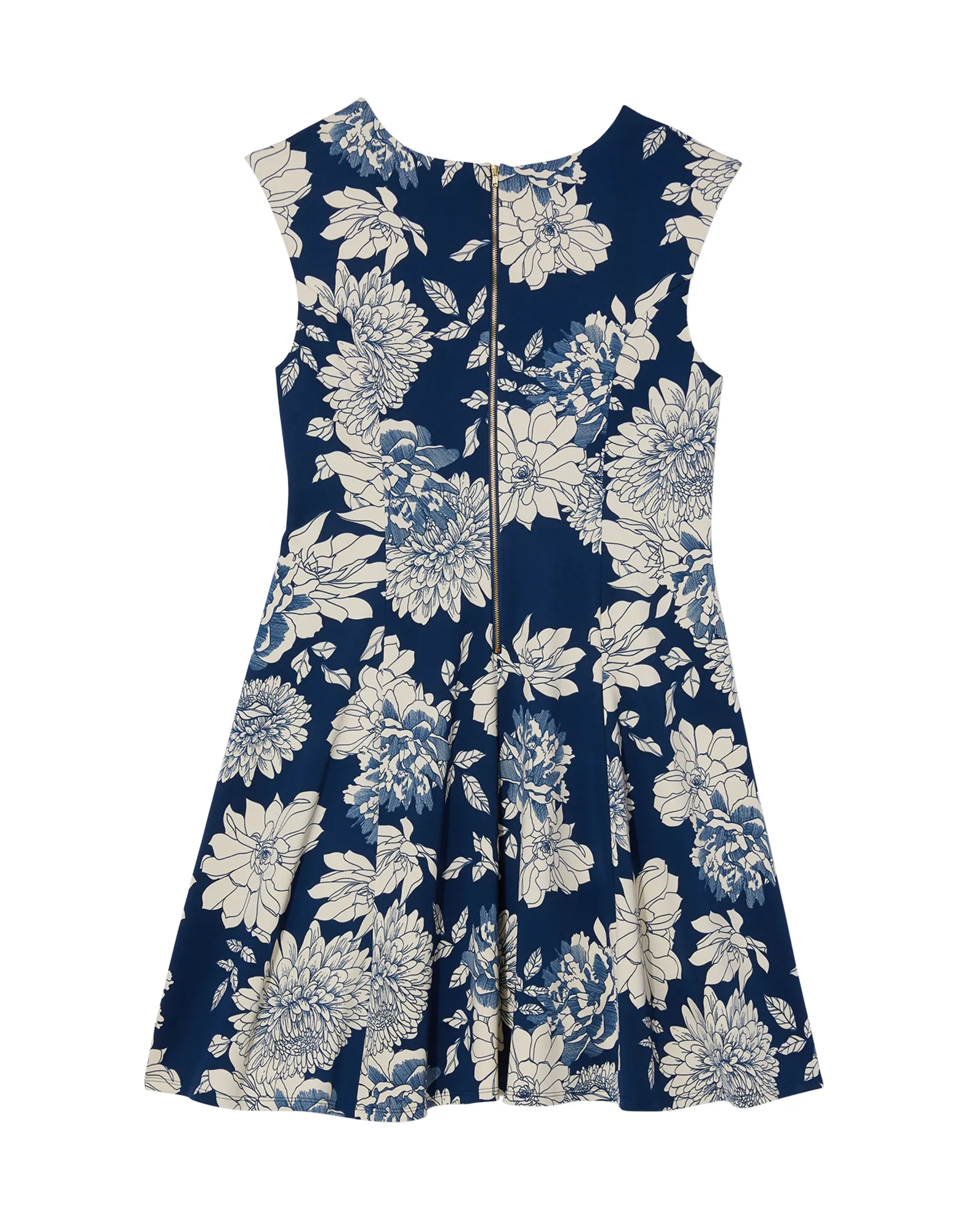 Dover Scuba Dress | Navy / Ivory