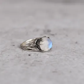 Earthy Leaf - Moonstone Ring