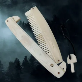 Encased Bone Viking Comb with Markings