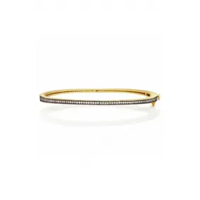 Freida Rothman Signature Thin Pave Hinge Bangle