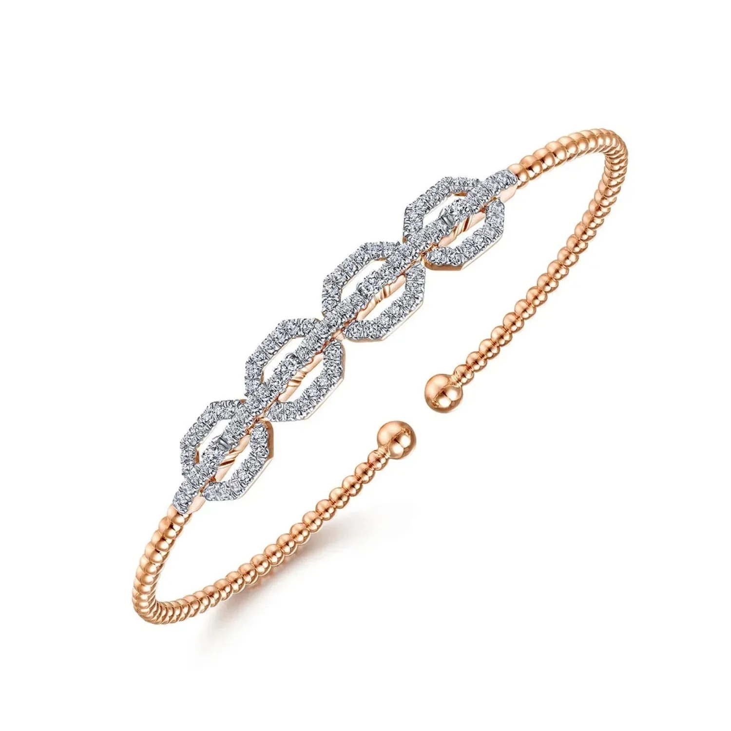 Gabriel & Co. Bujukan Flexible Diamond Octagon Bangle