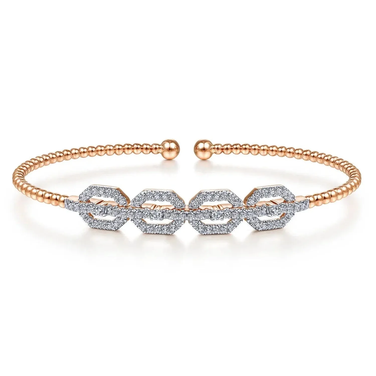 Gabriel & Co. Bujukan Flexible Diamond Octagon Bangle