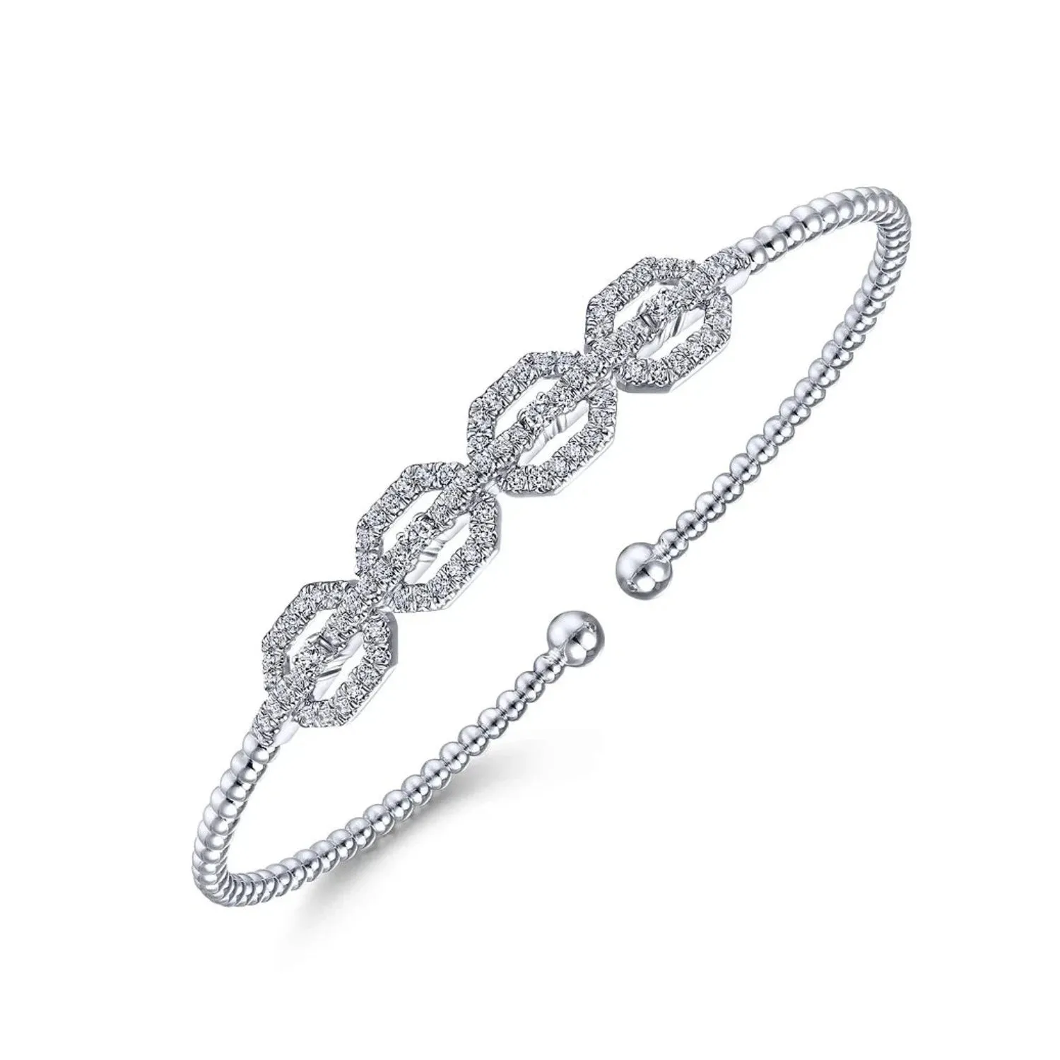 Gabriel & Co. Bujukan Flexible Diamond Octagon Bangle