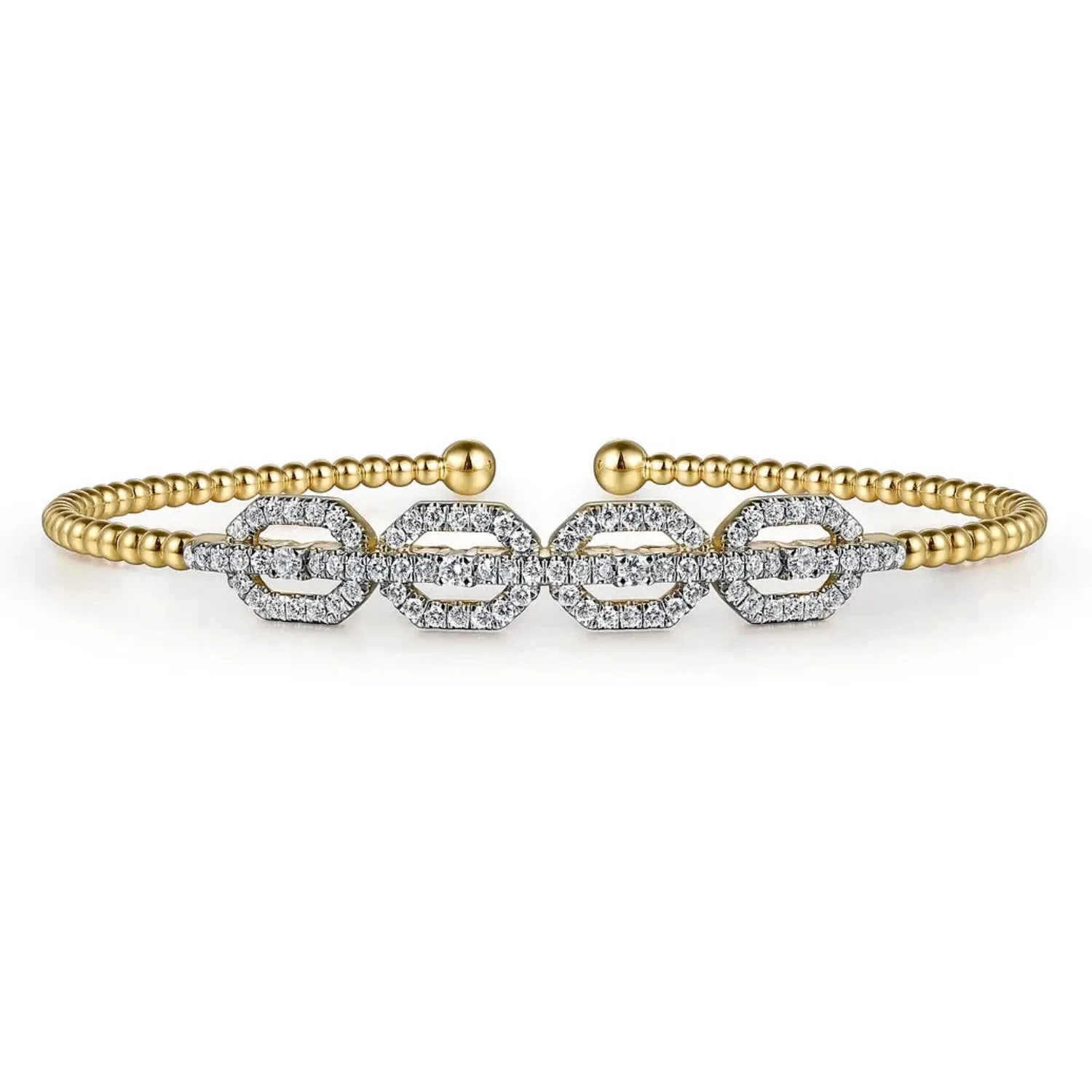 Gabriel & Co. Bujukan Flexible Diamond Octagon Bangle