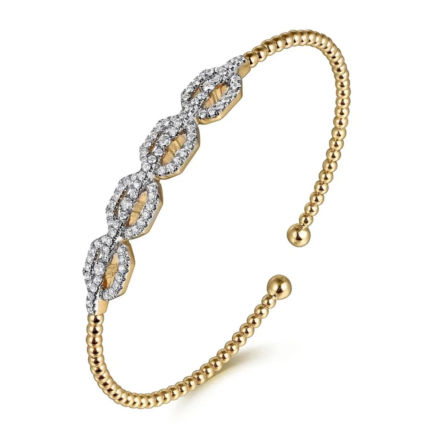 Gabriel & Co. Bujukan Flexible Diamond Octagon Bangle