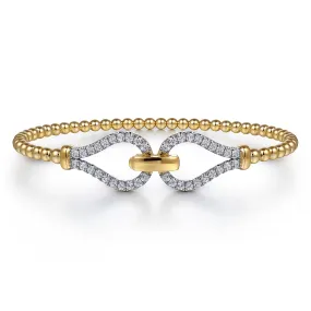 Gabriel & Co. Yellow Gold Diamond Bangle