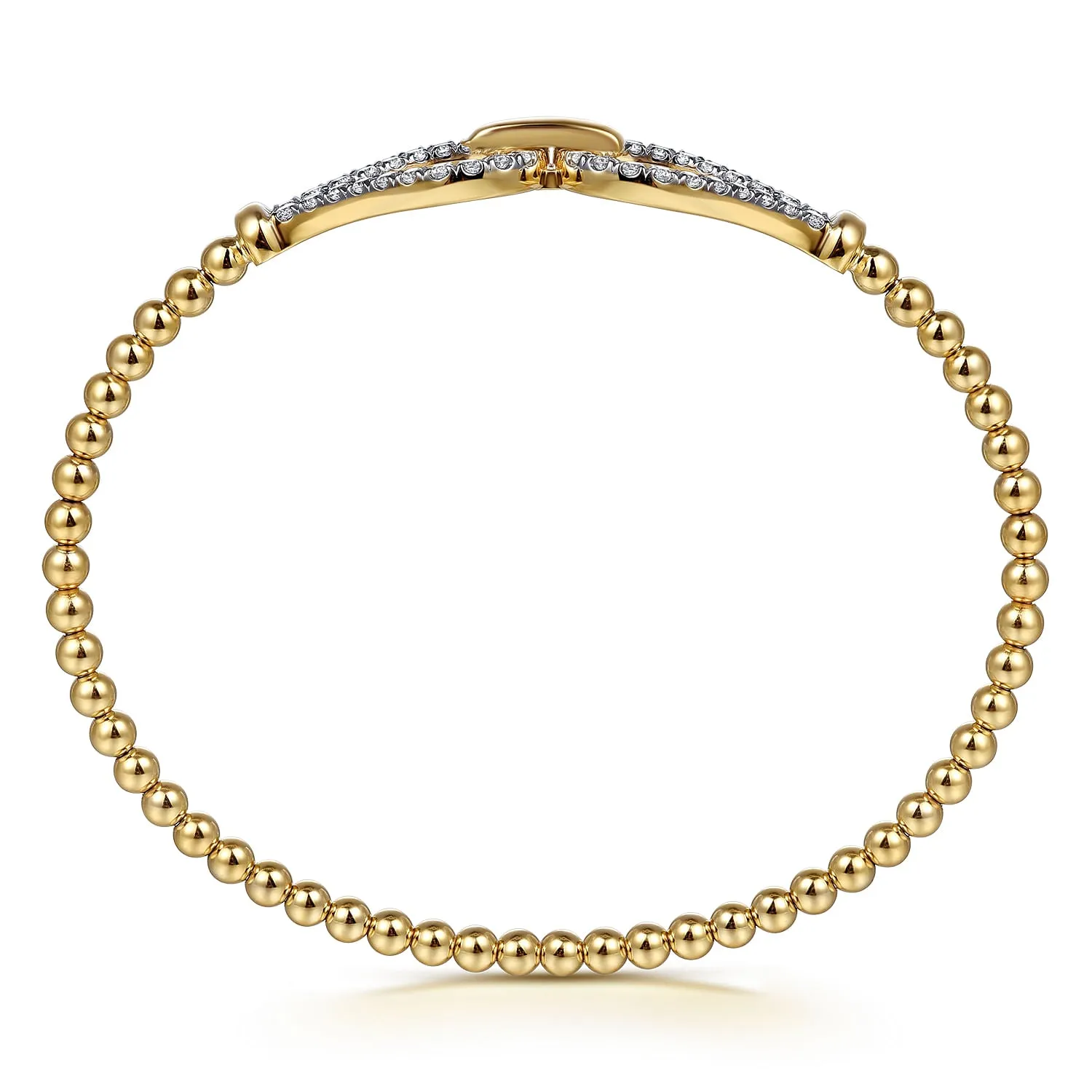 Gabriel & Co. Yellow Gold Diamond Bangle