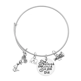 Girls Cheer Bangle Bracelet - Pick Style