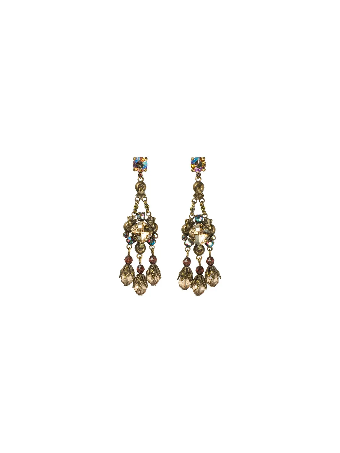 Globe Chandelier Earring Post Earrings - ECJ54AGTAP