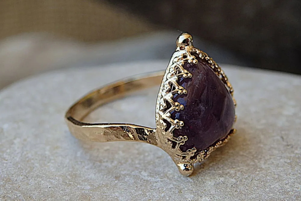 Gold Amethyst Ring