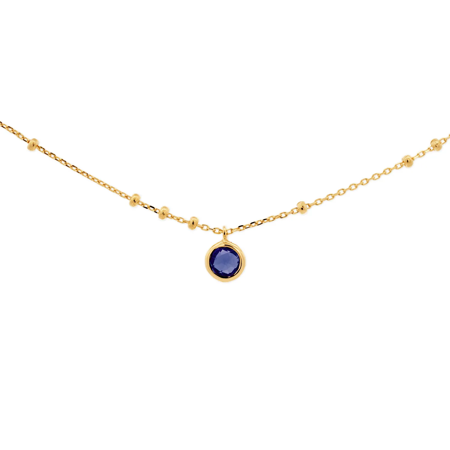 Gold Birthstone Necklace