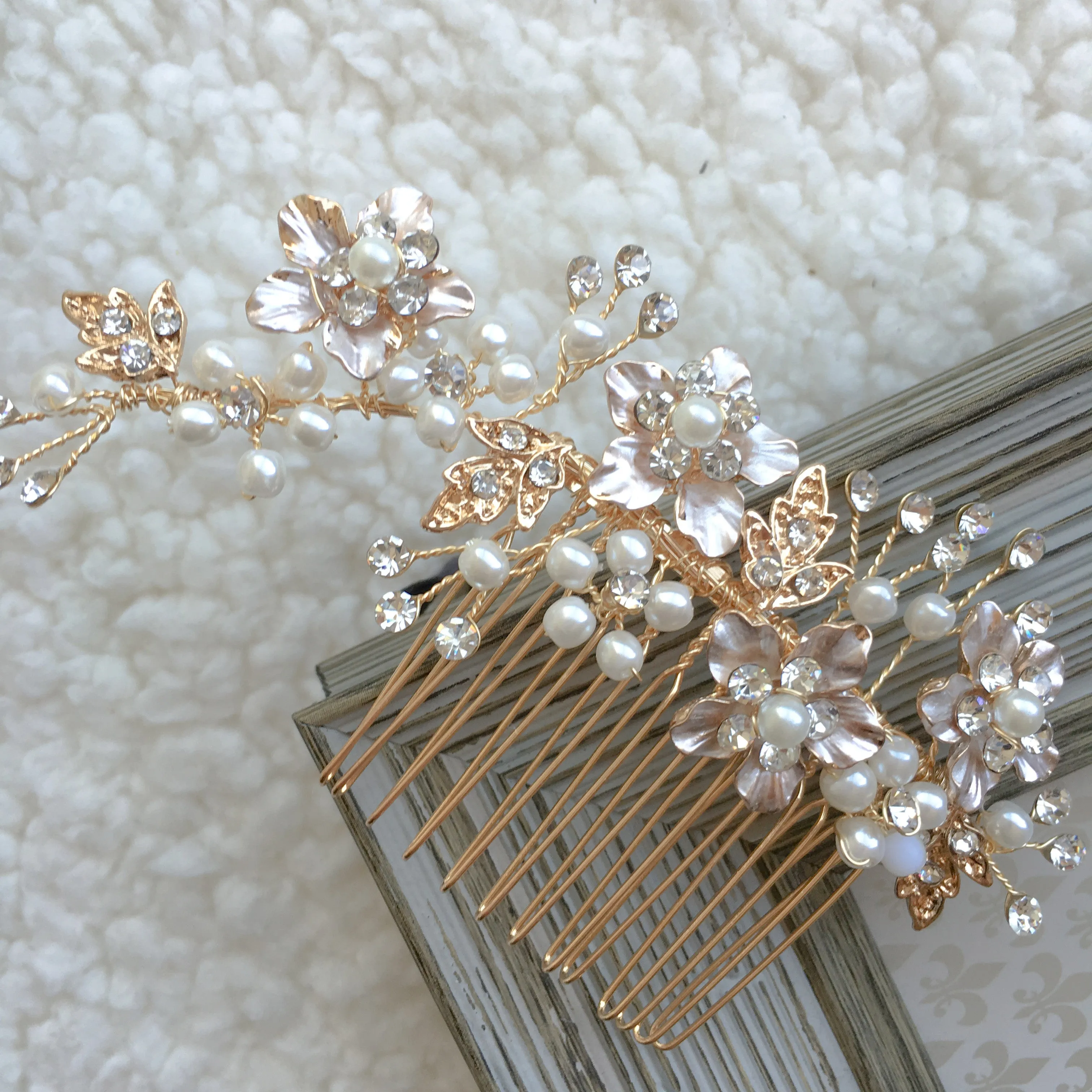 Gold Bridal Hair Comb (ComGo01)