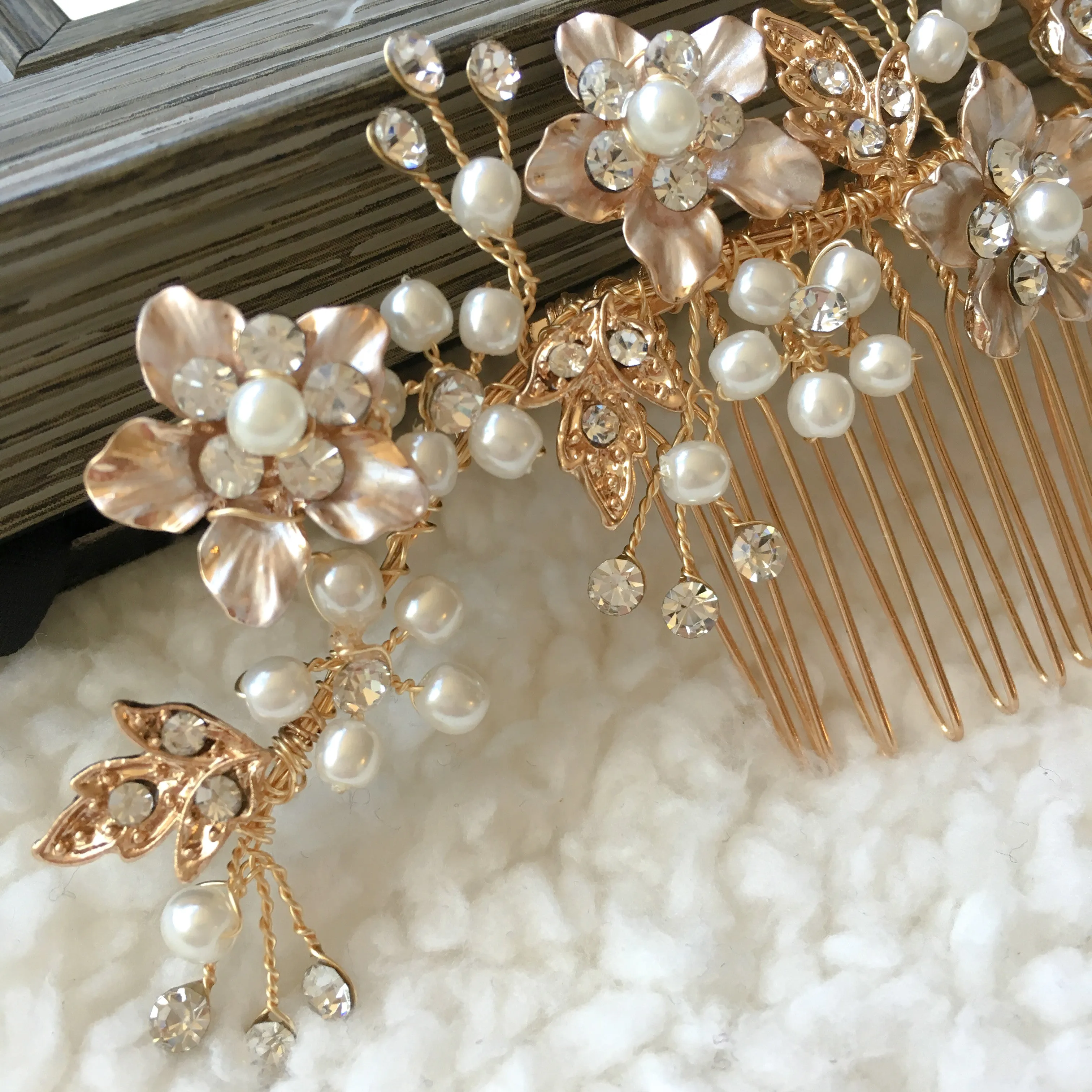 Gold Bridal Hair Comb (ComGo01)