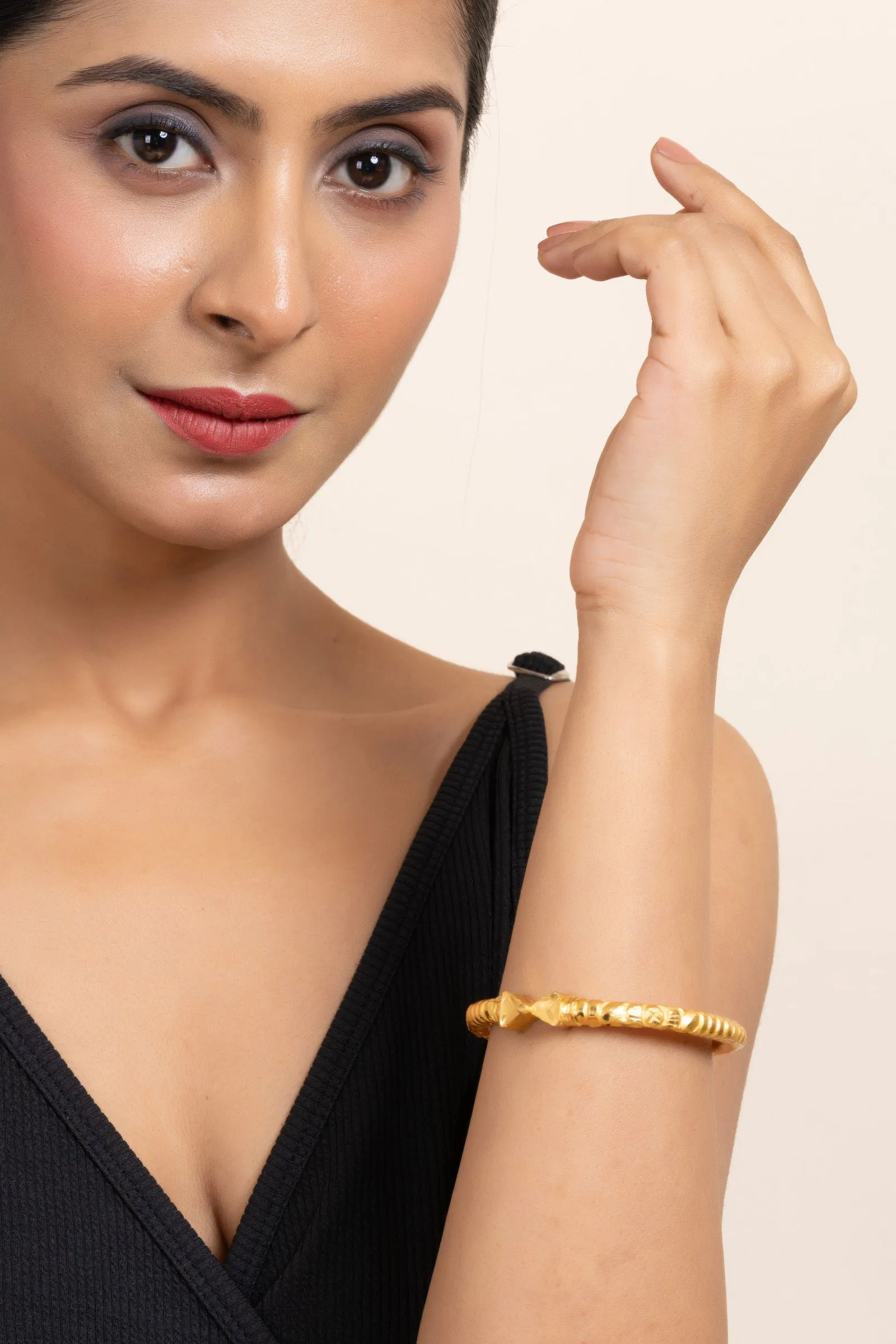 Gold Plated Designer Bangle with Intricate Designs for Timeless Elegance and Style