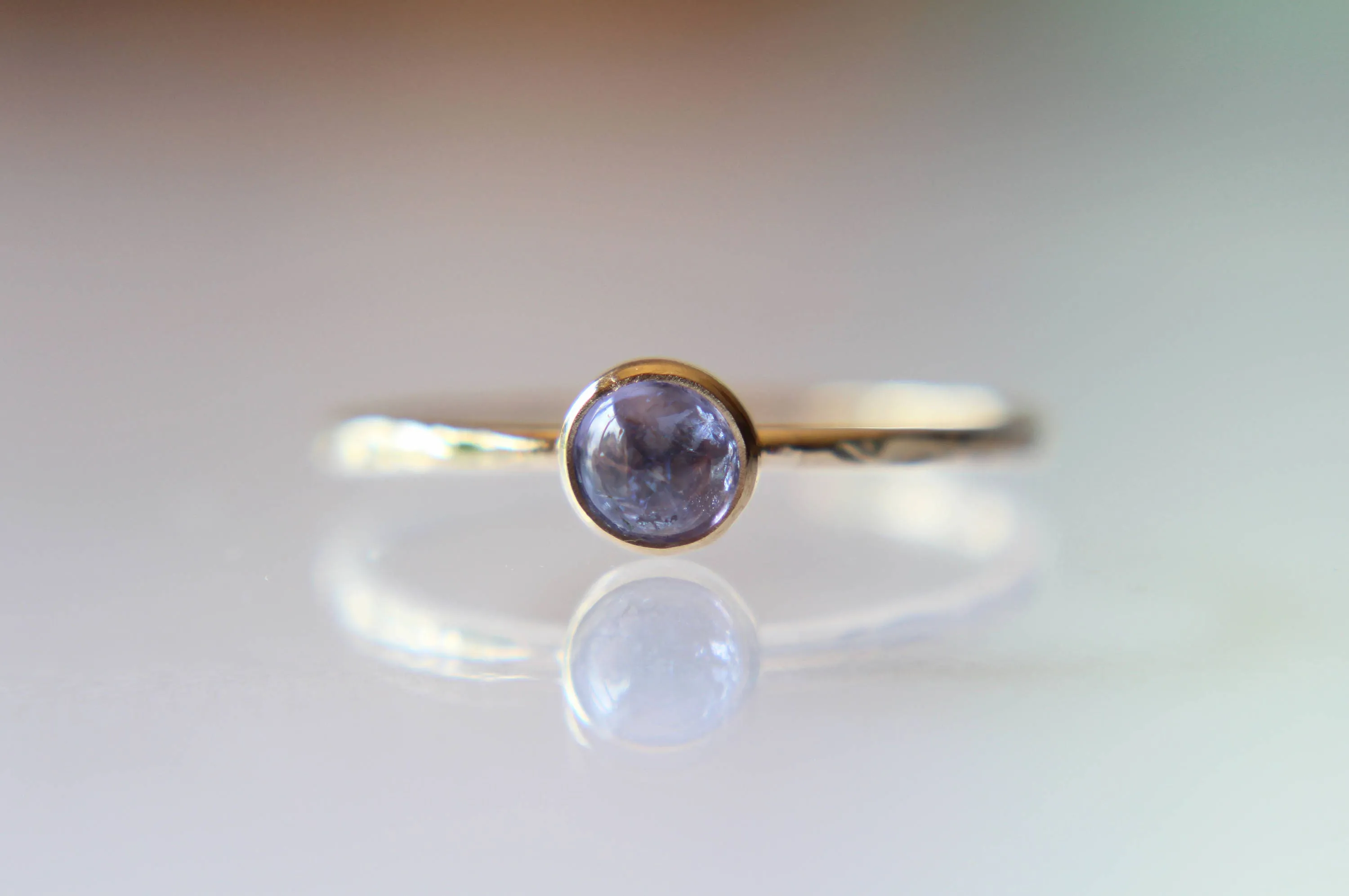 Gold Tanzanite Ring, Tanzanite Gemstone Stacking Ring, Slim Ring Or Engagement Ring Tanzanite Jewelry, Purple Gemstone Stacker