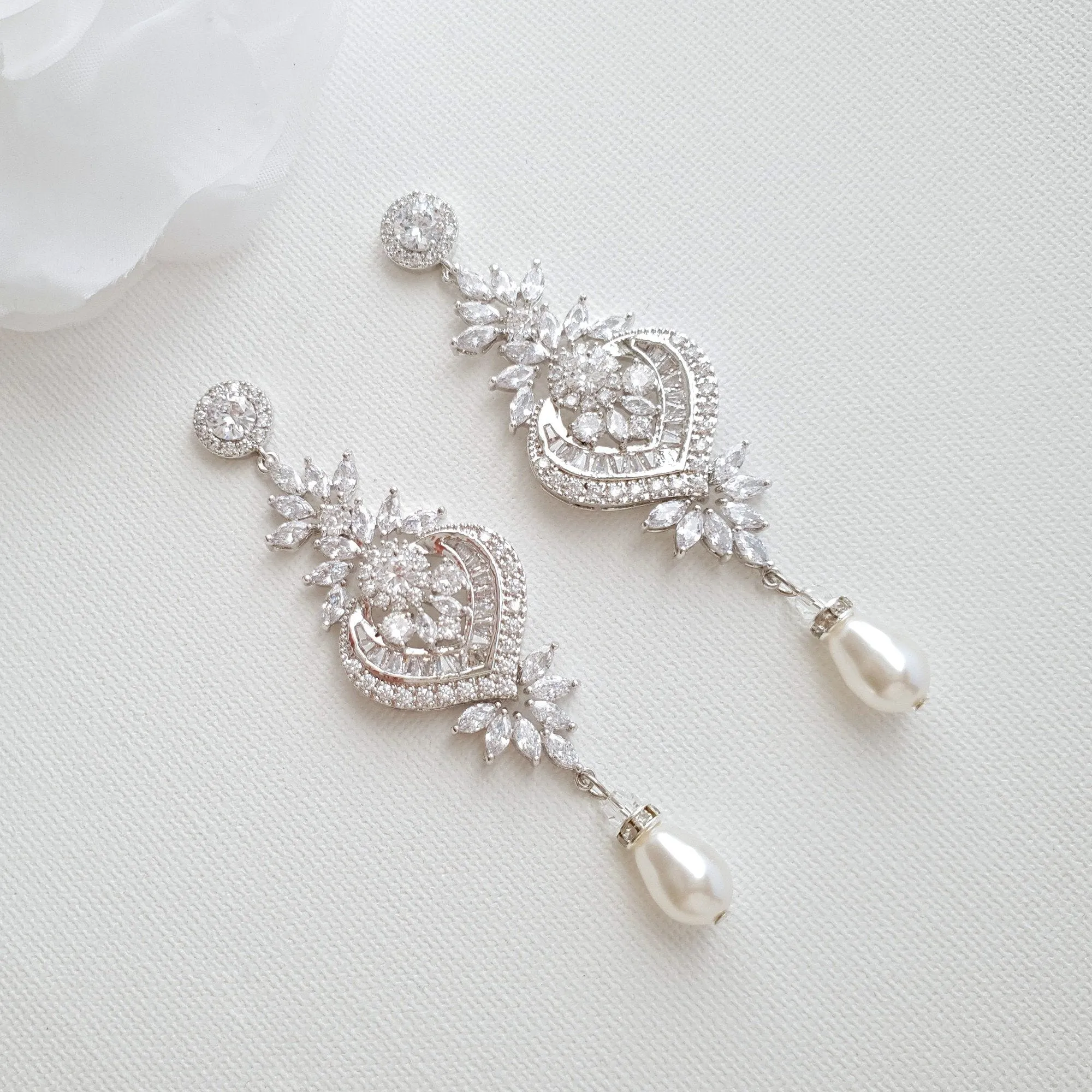 Gold Wedding Earrings- Rosa