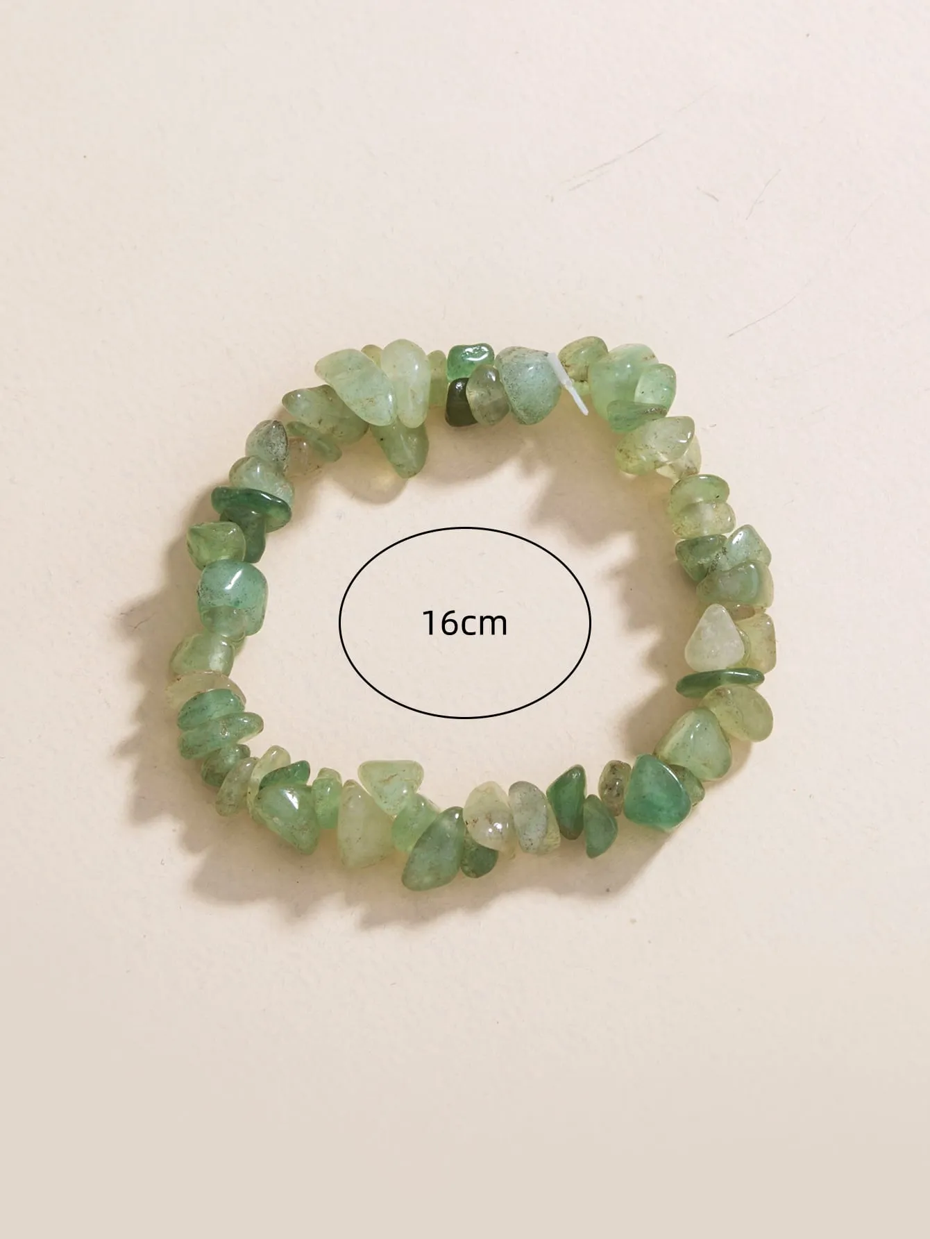 Greeen Irregular Shaped Stone Decor Bracelet Women Bracelet Stackable Bracelet