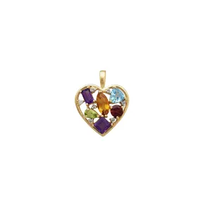 Heart Birthstone Pendant (14K)