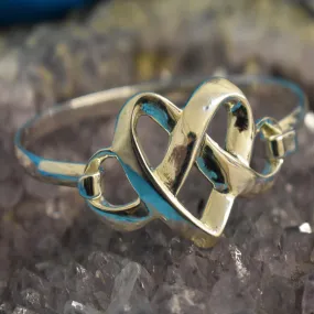 Heart Knot Bangle (925) Sterling Silver