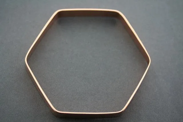 hexagon bangle - copper