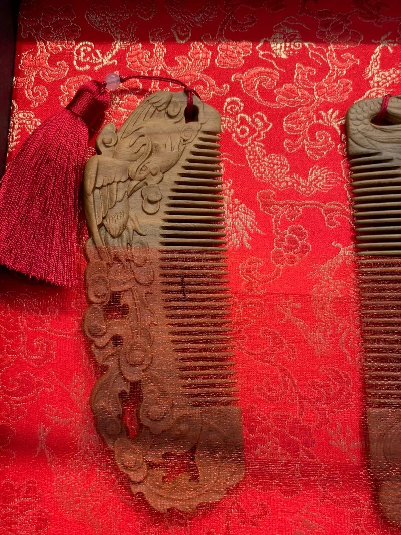 High-End Chinese Style Comb Mirror and Comb Set for Chinese Wedding