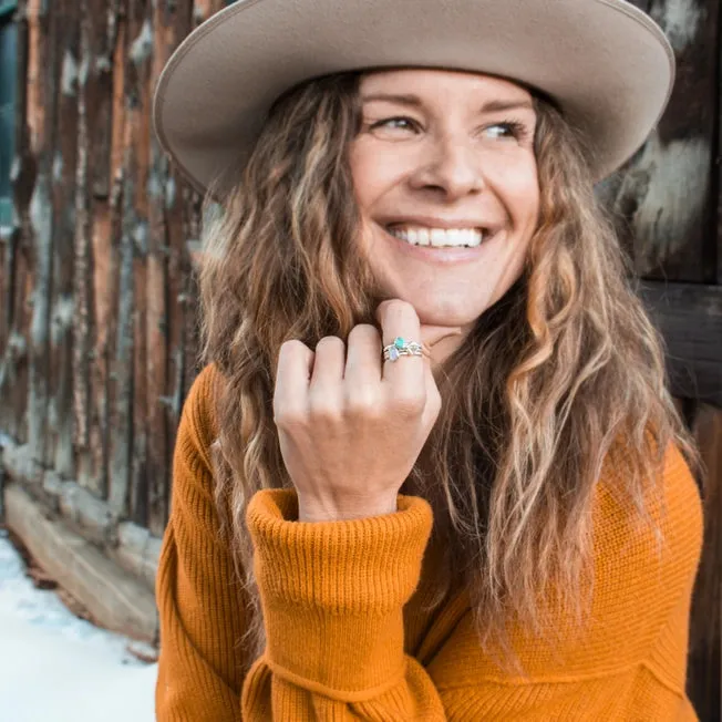 Hiouchi Sterling Silver Stone Stacker Ring | Moonstone