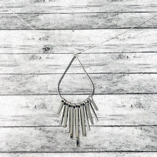 Hoop & Fringe Pendant Necklace (GOLD OR SILVER)