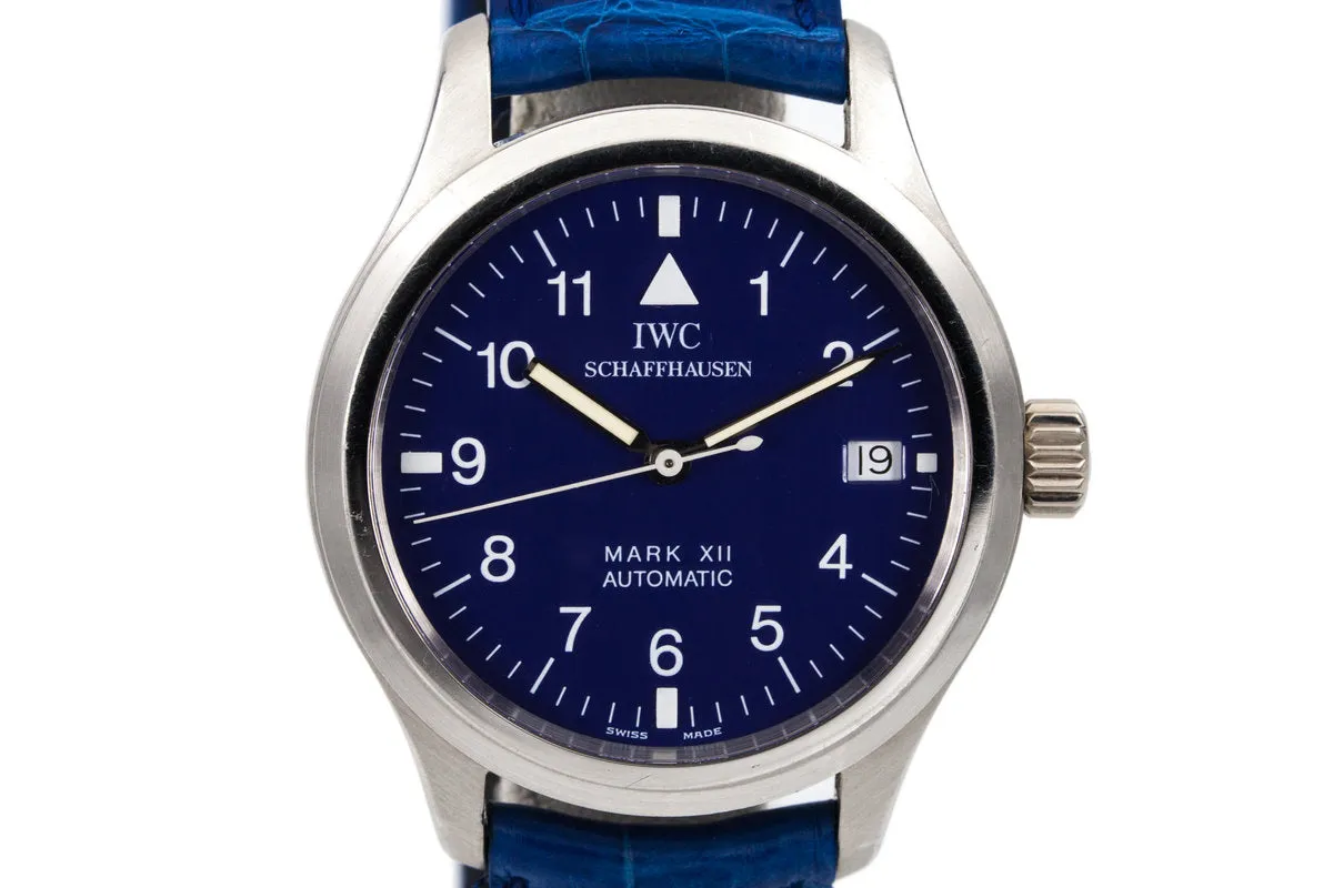 IWC Platinum Pilot’s Mark XII with IWC Service Box and Service Papers