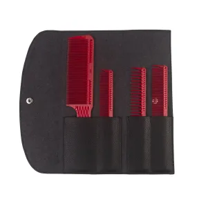 JRL - Barber Comb Set, Red