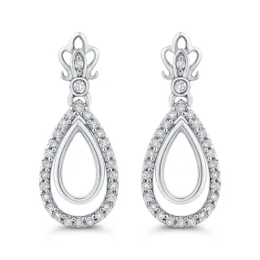 KATARINA 1/5 cttw Diamond Teardrop Earrings