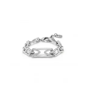 Ladies Brave Silver Medium Impresive Topaz Bracelet PUL2390BLNMTL0M