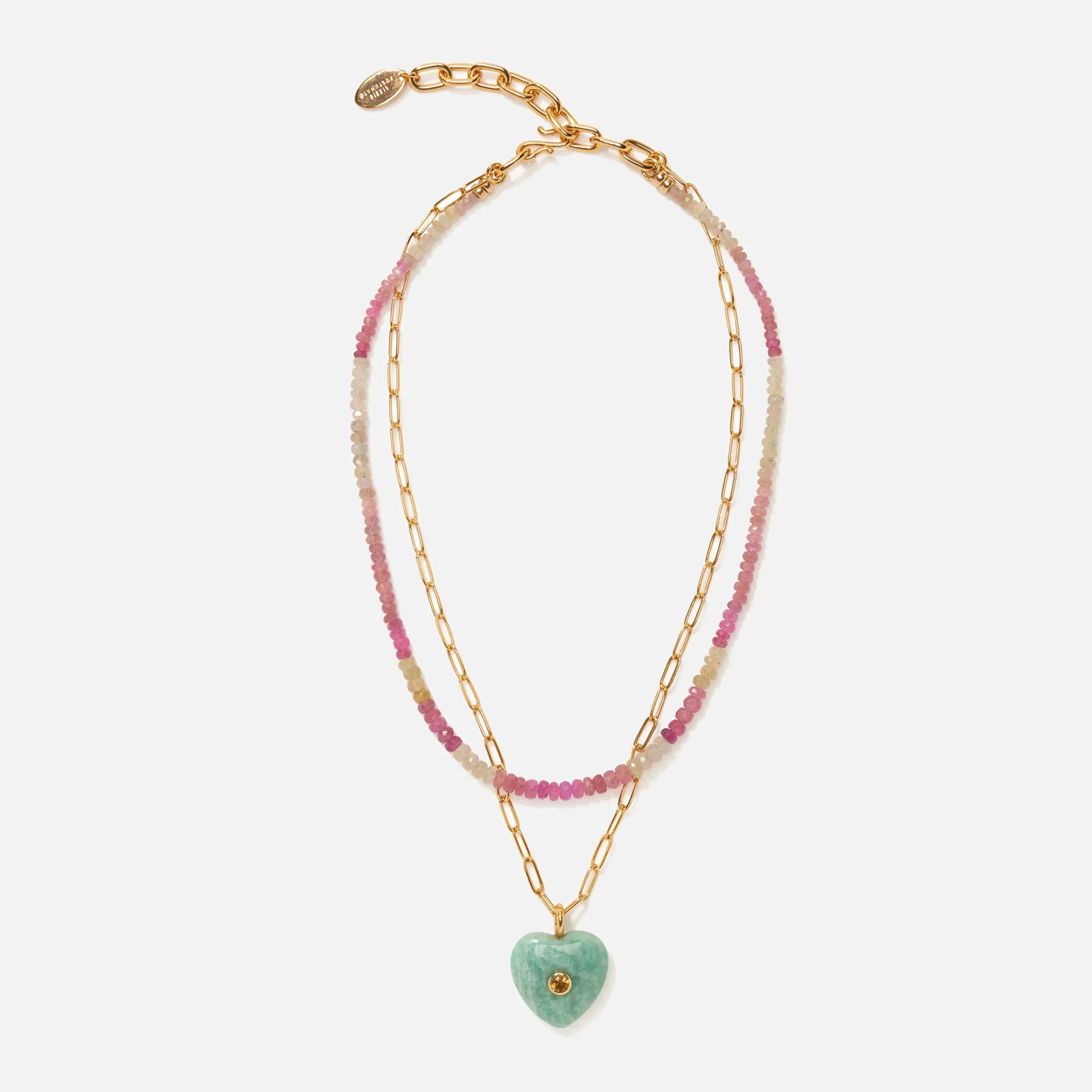 Lamai Heart Necklace in Berry