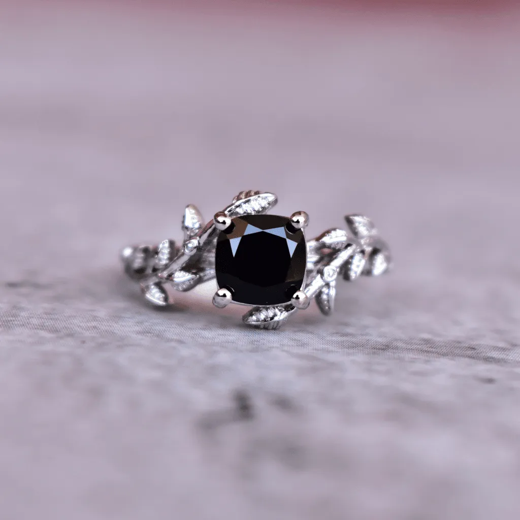 Leaf Beauty - Black Onyx Ring