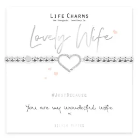 Life Charm Wonderful Wife Bracelet