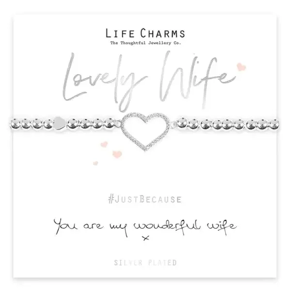 Life Charm Wonderful Wife Bracelet