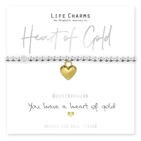 Life Charms Have A Heart Of Gold Bracelet