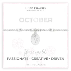 Life Charms - October Birth Flower Bracelet