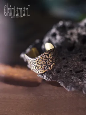 LIFE POWER Ring / Flower of Life / Brass