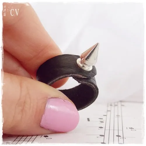 LIMITED EDITION: Spike Gothic Leather Ring