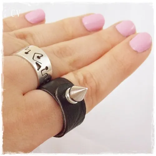 LIMITED EDITION: Spike Gothic Leather Ring