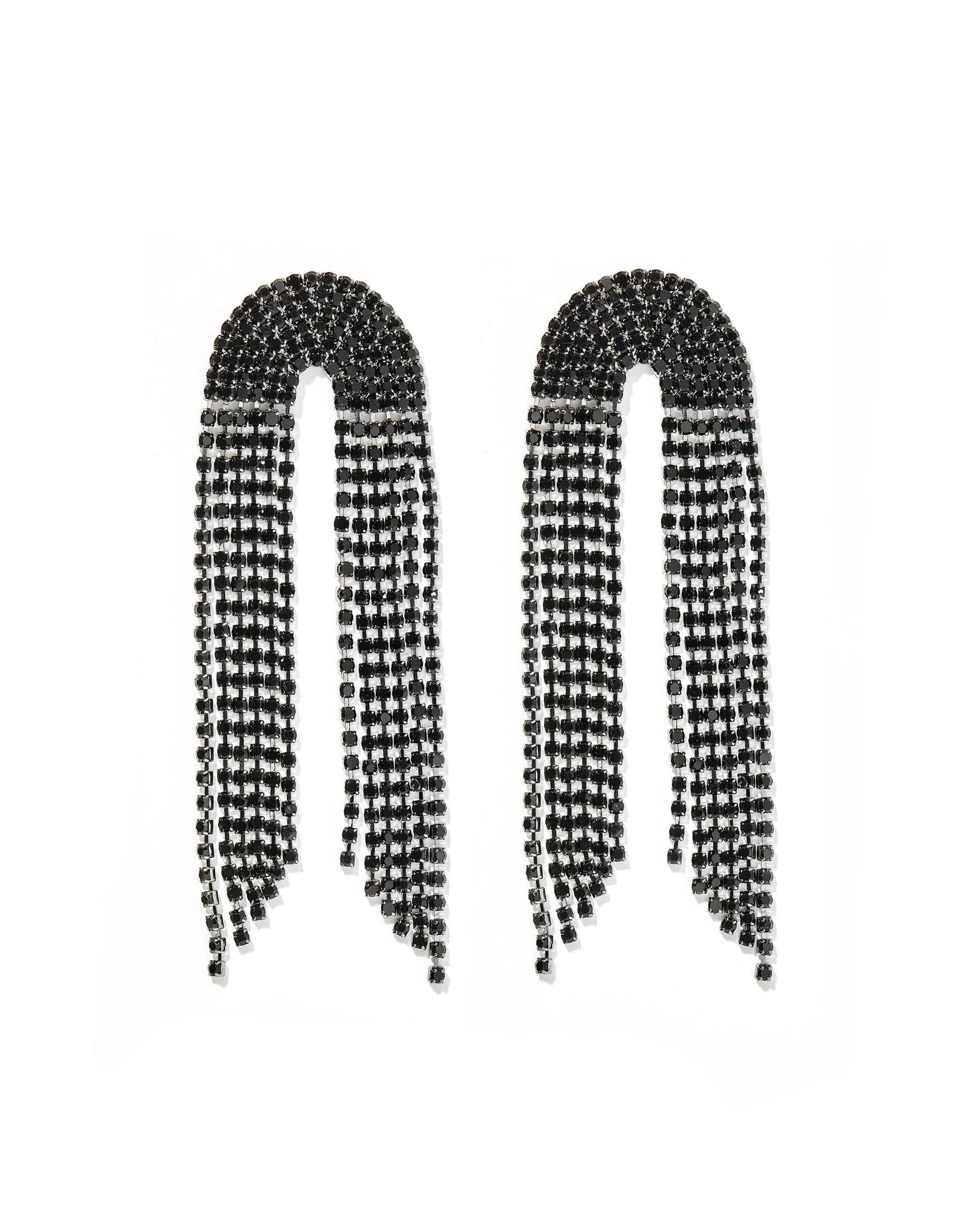 Linny Co | Blair Chandelier Drop Earrings in Black